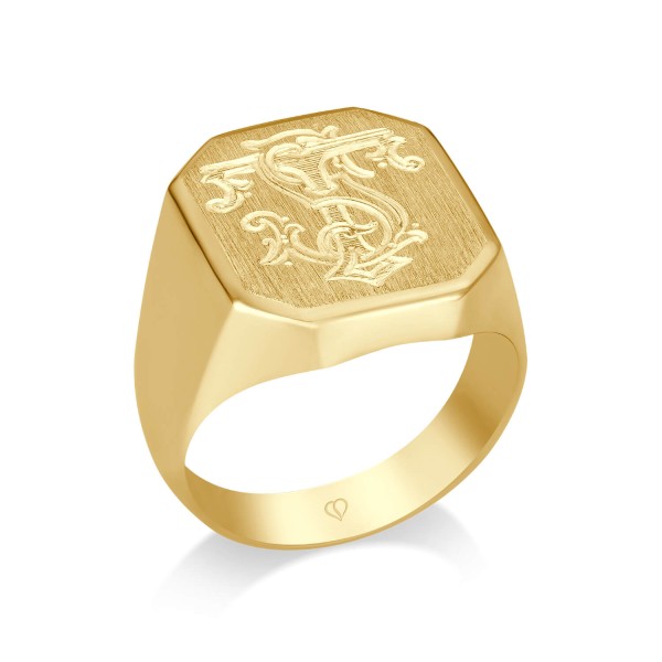 Siegelring Achteck 15x13mm